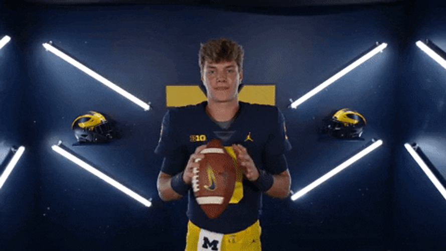 Michigan Wolverines McCarthy Flexing GIF