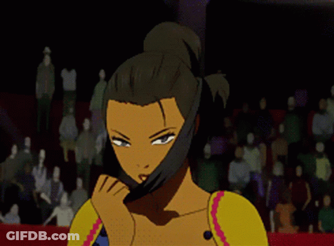 Michiko Malandro Head Shake GIF