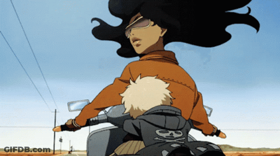 Michiko Malandro In Motorbike GIF