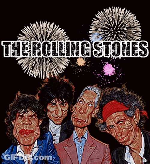 Mick Jagger Rolling Stone Fireworks GIF