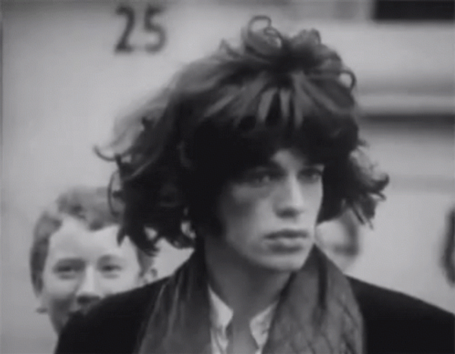 Mick Jagger Wearing Wig GIF