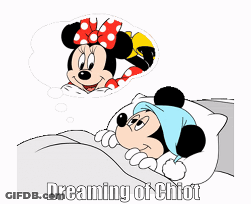 Mickey And Minnie Dreaming Of Chiot GIF