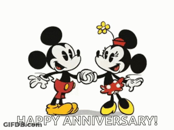 Mickey And Minnie Happy 25Th Anniversary GIF