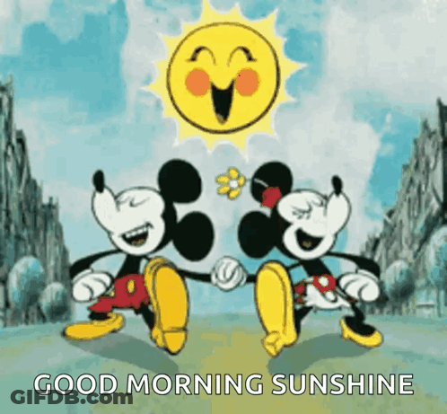 Mickey And Minnie Mouse Holding Hands GIF