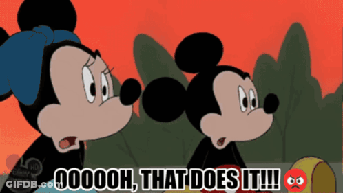 Mickey And Minnie Mouse Saying Ooooh That Does It GIF