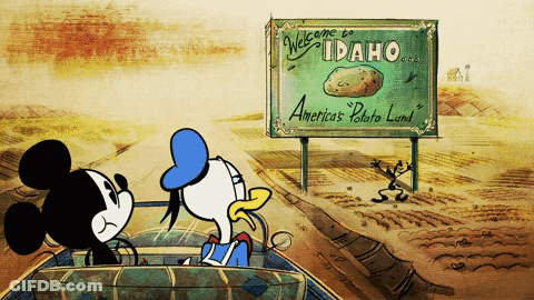 Mickey Mouse And Donald Duck In Car GIF