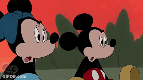 Mickey Mouse And Minnie Mouse Disney Channel Advertisement GIF