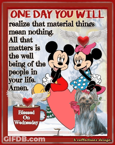 Mickey Mouse And Minnie Mouse One Day You Will Realize Materials Mean Nothing GIF