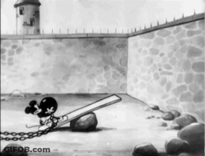 Mickey Mouse Black And White GIF
