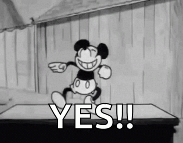 Mickey Mouse Black And White GIF
