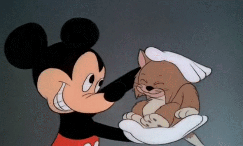 Mickey Mouse Cat Lend A Paw GIF