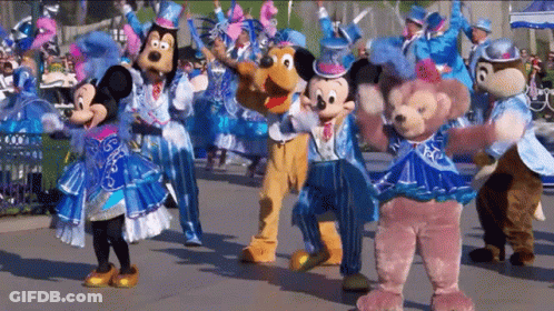 Mickey Mouse Characters Dancing GIF