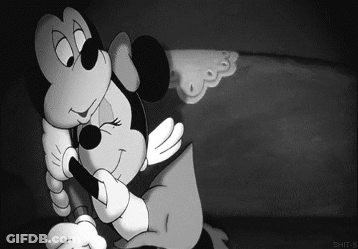 Mickey Mouse Comforting Minnie Mouse GIF