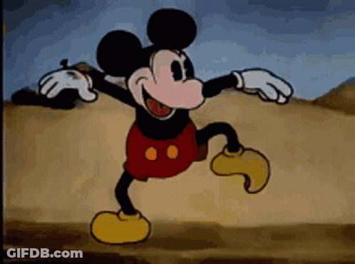 Mickey Mouse Dancing In Desert GIF