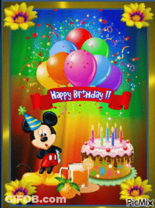 Mickey Mouse Disney Happy Birthday GIF