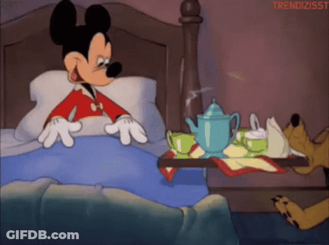 Mickey Mouse Disney Pluto Breakfast GIF