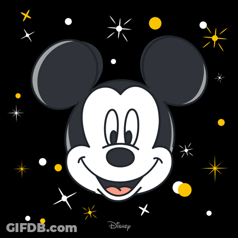 Mickey Mouse Face Red Background GIF