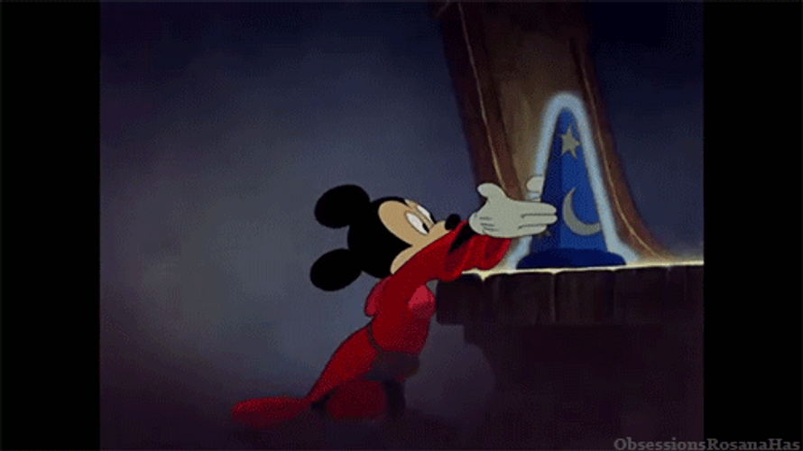 Mickey Mouse Fantasia Sorcerer Cap GIF