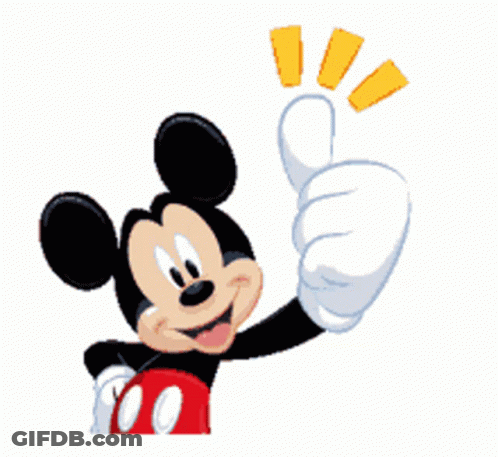 Mickey Mouse Giving Thumbs Up GIF