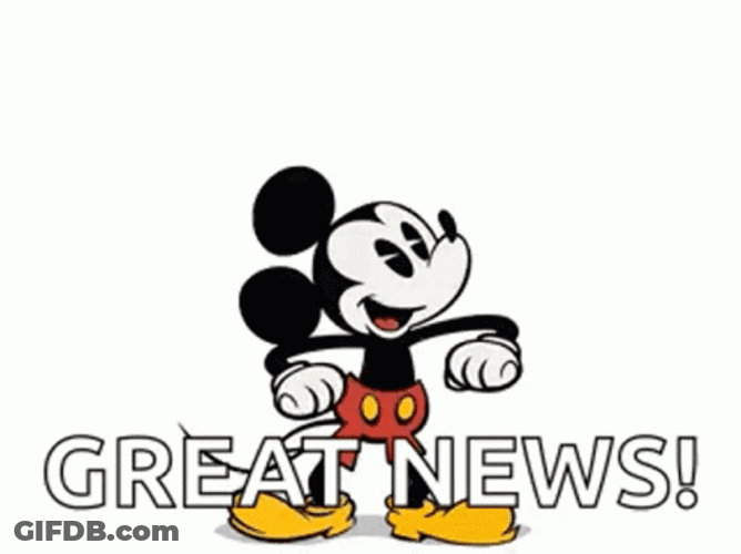 Mickey Mouse Great News GIF