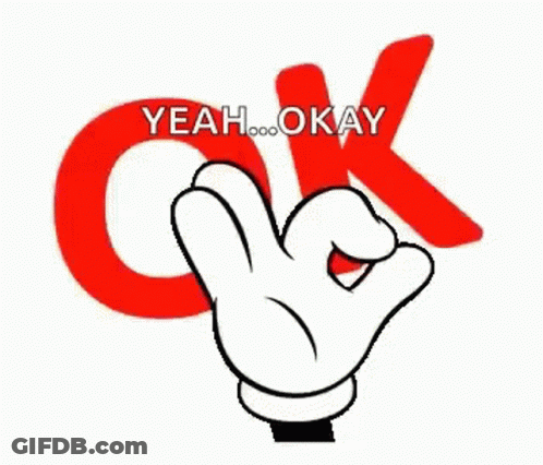 Mickey Mouse Hand Making OK Sign GIF