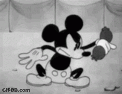 Mickey Mouse Holding Balloon GIF