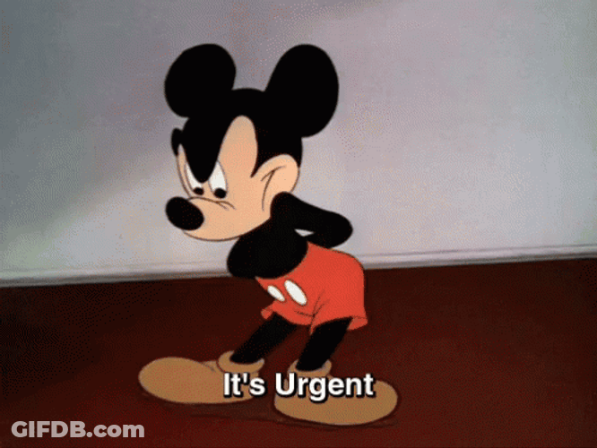 Mickey Mouse In Urgent GIF