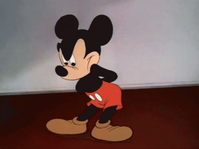 Mickey Mouse Mad Face GIF