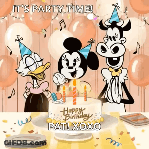 Mickey Mouse Minnie Mouse And Daisy Duck Celebrating Birthday GIF
