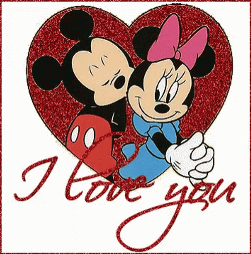 Mickey Mouse Minnie Mouse I Love You GIF