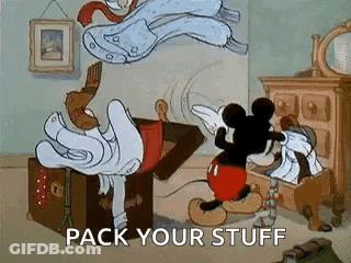 Mickey Mouse Packing Trunk GIF