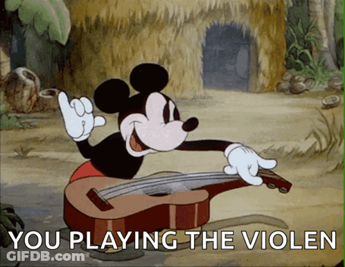 Mickey Mouse Playing Violin You Playing The Violin GIF