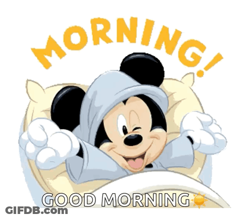Mickey Mouse Saying Good Morning GIF