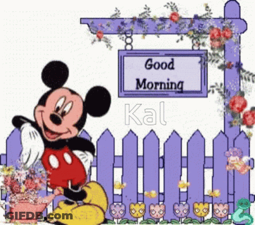Mickey Mouse Saying Good Morning GIF