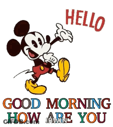 Mickey Mouse Saying Good Morning How Are You GIF