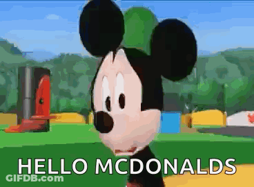 Mickey Mouse Saying Hello McDonald's GIF