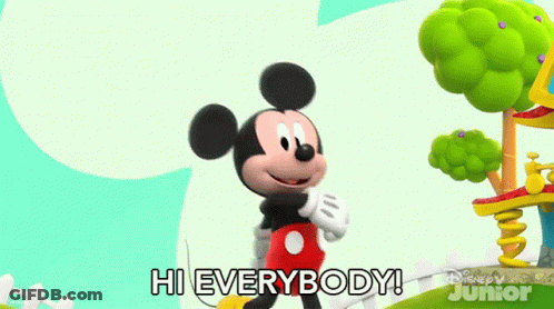 Mickey Mouse Saying Hi Everybody GIF