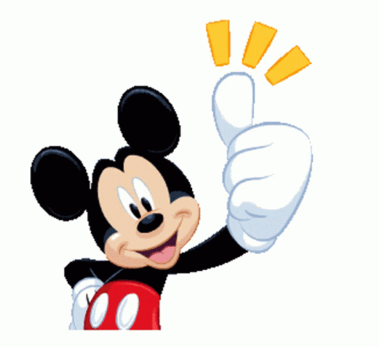 Mickey Mouse Smile Thumbs Up GIF