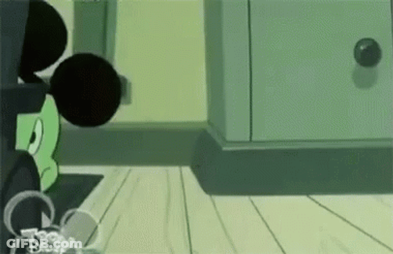 Mickey Mouse Sneaking In GIF