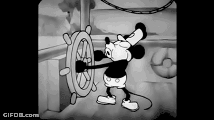 Mickey Mouse Steamboat Willie GIF