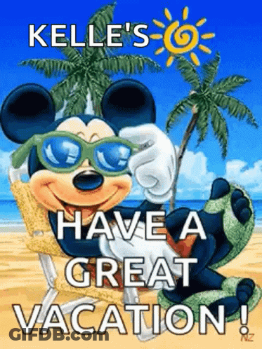 Mickey Mouse Sunglasses Kelle's Have A Great Vacation GIF