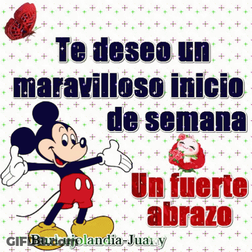 Mickey Mouse Te Deseo Un Maravilloso Inicio De Semana GIF