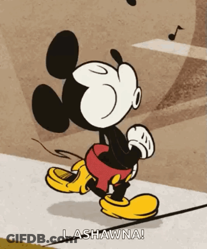 Mickey Mouse Walking With Lashanna GIF