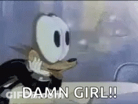 Mickey Mouse Wearing Skull Mask Says Damn Girl GIF