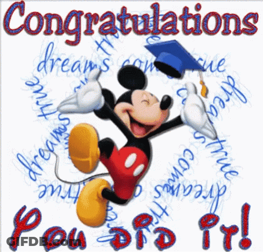 Mickey Mouse Well Done Congratulations You Did It GIF