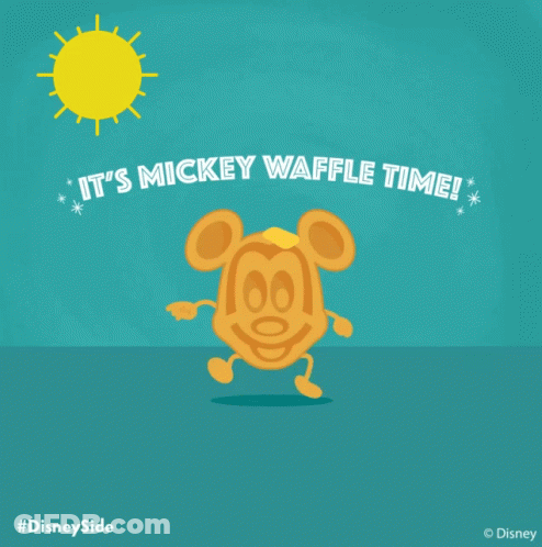 Mickey Waffle Saying It's Mickey Waffle Time GIF