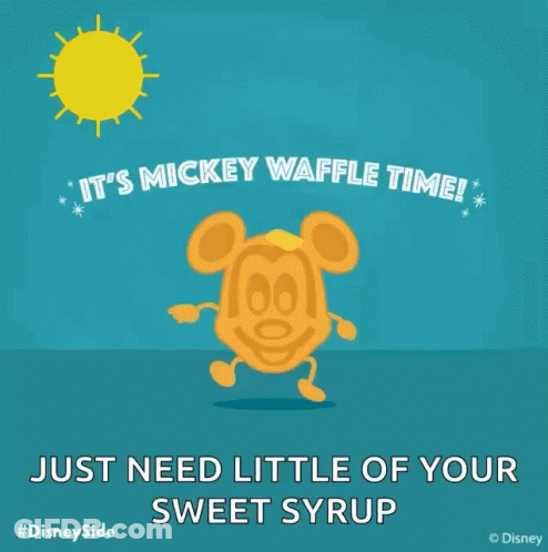 Mickey Waffle Saying It's Mickey Waffle Time GIF