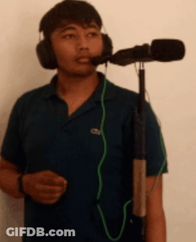 Microphone Surrounded By Fire And Water Saying Fire Music GIF