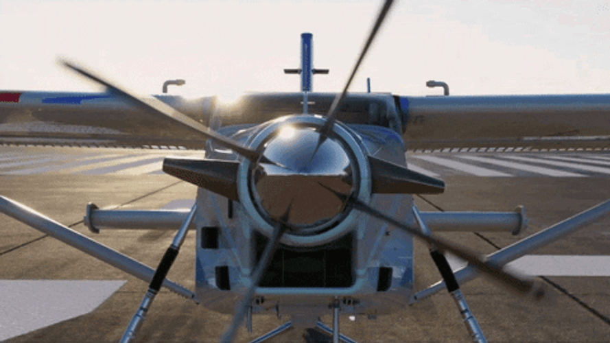 Microsoft Flight Simulator Spinning Propeller GIF