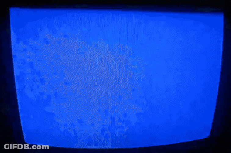 Microsoft Windows Glitching On Computer Monitor GIF